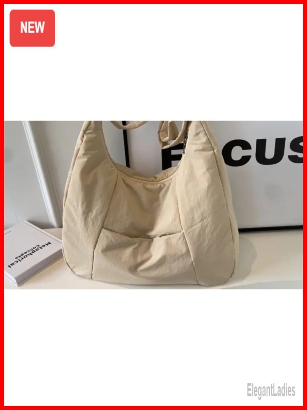 Nylon Hobo Crossbody Bag Large Weekender Tote Shoulder Purse Puffer Bag